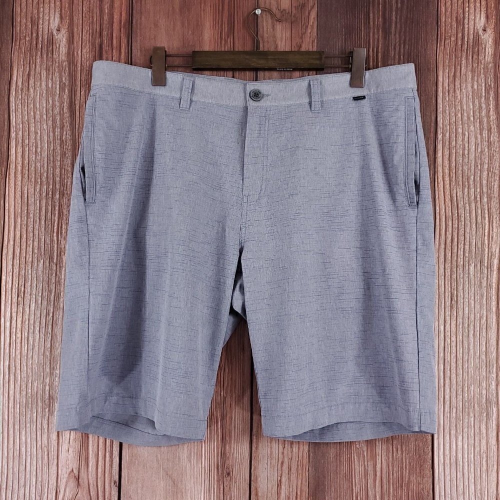 Travis Mathew Mens Size 40 Proceed With Caution Gray Golf Casual Stretch Shorts